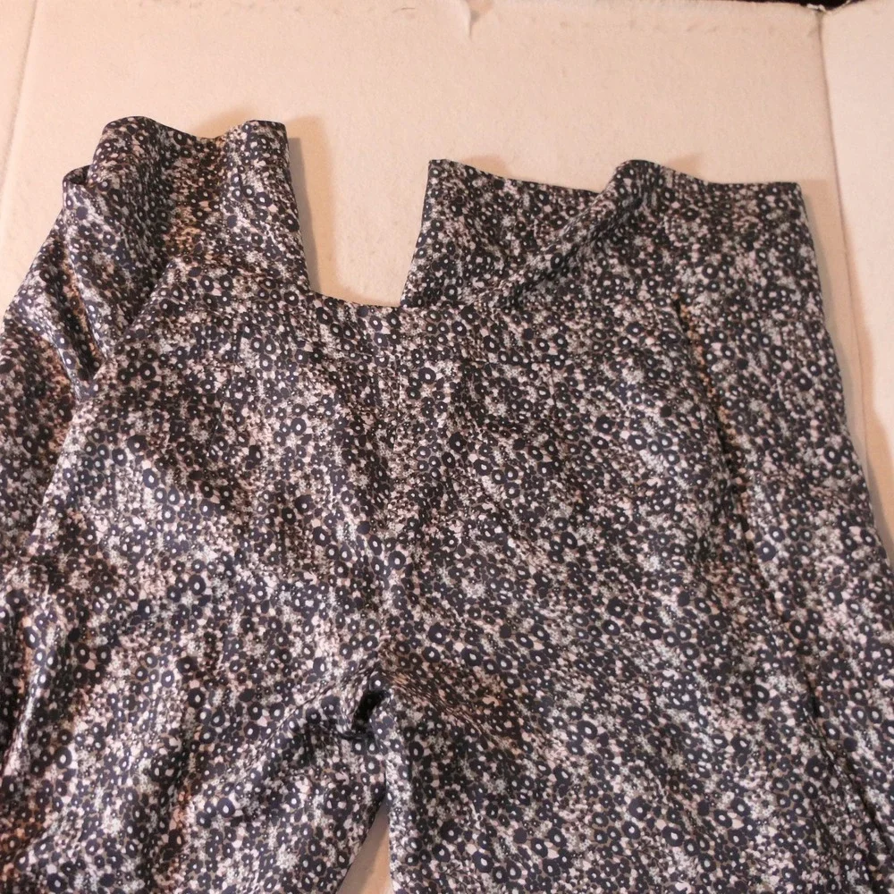 Derek Lam 10 Crosby Womens Silk Pants 0 Black Floral Wide Leg Earthy Artsy Indie